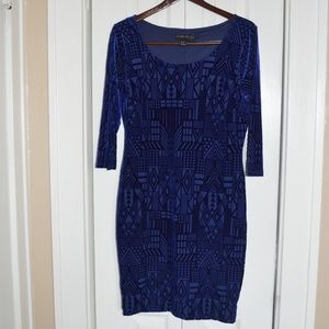Forever 21+ Blue Velvet Mini Dress